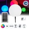 LEDTM® GARDENGLOW 71474 Μοντέρνο Φωτιστικό Κήπου Μπάλα με IR Ασύρματο Χειριστήριο LED 3W 240lm 360° DC 5V με USB-C με Ενσωματωμένο Φωτοβολταϊκό Panel 6V 1W & Επαναφορτιζόμενη Μπαταρία Li-ion 3.7V 2x18650 1400mAh Αδιάβροχο IP54 Πολύχρωμο RGBW Dimmable - Sanan SMD Chip - Γαλακτερό Λευκό - Μ25 x Π25 x Υ25cm - 2 Χρόνια Εγγύηση