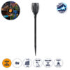 LEDTM® SOLARDECOR 71528 Διακοσμητικό Φωτιστικό Κήπου LED 4W 140lm 180° DC 5V με Φωτοβολταϊκό Panel 5V 0.2W & Επαναφορτιζόμενη Μπαταρία Li-ion 3.2V 800mAh Αδιάβροχο IP65 Ultra Θερμό Λευκό 1500-2000K με Εφέ Φλόγας - Μ9.5 x Π9.5 x Υ60cm - 2 Χρόνια Εγγύηση