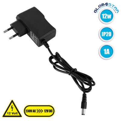 LEDTM® 73071 Πλαστικό Τροφοδοτικό SELV για Προϊόντα LED 12W 1A - AC 220-240V σε DC 12V - IP20 L7 x W2.7 x H7.5cm - 2 Χρόνια Εγγύηση