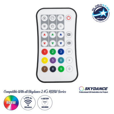 LEDTM® 73158 R9 SKYDANCE Ασύρματο Χειριστήριο RF 2.4Ghz 1 Group για όλα τα Πολύχρωμα SKYDANCE Controller DC 3V 1 x CR2032 - IP20  Μ10.7 x Π5.8 x Υ1cm - 5 Χρόνια Εγγύηση