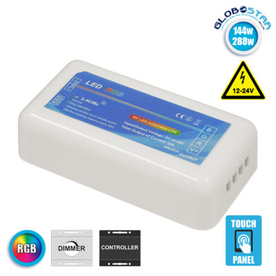 Ασύρματος LED Δέκτης - Receiver RGB Controller 2.4G RF για Groups 12v (144w) - 24v (288w) DC LEDTM 73418