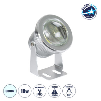 LEDTM® TREECOBINI 75590 Φωτιστικό Σποτ για Φυτά - Δέντρα LED 10W 1000lm 35° DC 12V Αδιάβροχο IP65 Ψυχρό Λευκό 6000K Dimmable - Bridgelux COB Chip - Νίκελ Βούρτσας - Μ7 x 10.5 x Υ8.5cm - 2 Χρόνια Εγγύηση