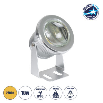 LEDTM® TREECOBINI 75591 Φωτιστικό Σποτ για Φυτά - Δέντρα LED 10W 900lm 35° DC 12V Αδιάβροχο IP65 Θερμό Λευκό 2700K Dimmable - Bridgelux COB Chip - Νίκελ Βούρτσας - Μ7 x 10.5 x Υ8.5cm - 2 Χρόνια Εγγύηση