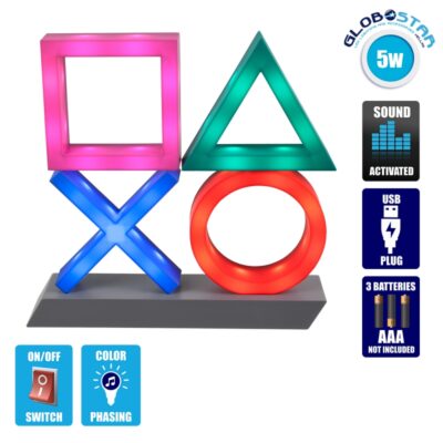 LEDTM® 76543 Επιτραπέζιο Φωτιστικό Πορτατίφ LED 5W -lm 180° DC 5V IP20 LED Πολύχρωμο Πλαστικό - Μ31.5 x Π7 x Υ30cm