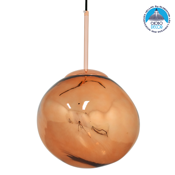 LEDTM® DIXAR 01461 Μοντέρνο Κρεμαστό Φωτιστικό Οροφής με Ντουί 1 x E27 AC 220-240V IP20 - Χάλκινο - Μ28 x Π28 x Υ40cm