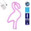 LEDTM® 78573 Φωτιστικό Ταμπέλα Φωτεινή Επιγραφή NEON LED Σήμανσης FLAMINGO 5W με Καλώδιο Τροφοδοσίας USB - Μπαταρίας 3xAAA (Δεν Περιλαμβάνονται) - Ροζ