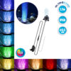 LEDTM® AQUARIUS 79682 Φωτιστικό Ενυδρείου με Οξυγονωτή LED 7.2W 360lm 180° AC 220-240V Αδιάβροχο IP68 Πολύχρωμο RGB - Sanan SMD Chip - Μαύρο - Μ5.5 x Π5.5 x Υ2.1cm - 2 Χρόνια Εγγύηση