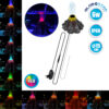LEDTM® 79684 Φωτιστικό Ενυδρείου & Οξυγονωτής / Μηχανισμός Φυσαλίδων Φ15cm LED 6W 180° AC 230V Αδιάβροχο IP68 με Αυτόματη Εναλλαγή Χρωμάτων Πολύχρωμο RGB