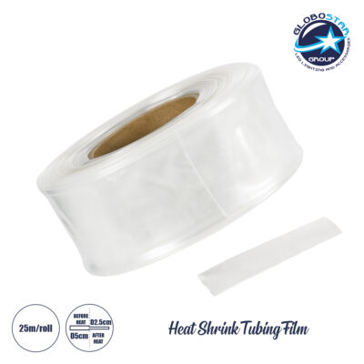 LEDTM® 79971 Θερμοσυστελλόμενο - Μακαρόνι Φ50mm/25mm - Ρολό Μήκους 25m Στεγανοποίησης για Όλες τις Neon Flex LED DC 24V & DC 230V Αδιάβροχο IP65 Φ21 x Υ8.5cm - Διάφανο