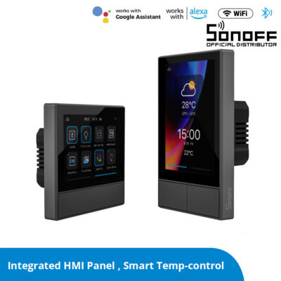 LEDTM® 80058 SONOFF NSPanel-R2-2022-EU - Wi-Fi Smart Scene Wall Switch(86/EU Type) - Integrated HMI Panel - Smart Temperature Control