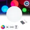 LEDTM® GARDENGLOW 85362 Μοντέρνο Φωτιστικό Κήπου Μπάλα με IR Ασύρματο Χειριστήριο LED 5W 250lm 360° DC 5V με USB-C με Επαναφορτιζόμενη Μπαταρία Li-ion 3.7V 2x18650 1400mAh Αδιάβροχο IP54 Πολύχρωμο RGBW Dimmable - Sanan SMD Chip - Γαλακτερό Λευκό - Μ20 x Π20 x Υ20cm - 2 Χρόνια Εγγύηση