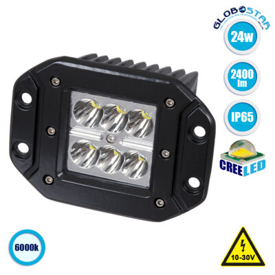 LEDTM® 85441 PRO Series Χωνευτός Προβολέας Εργασίας - Working Light για Αυτοκίνητα & Φορτηγά LED CREE XBD 24W 2400lm DC 10-30V Αδιάβροχο IP65 Ψυχρό Λευκό 6000K