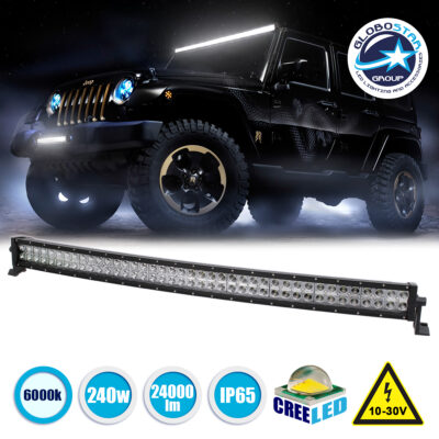 LEDTM® 85472 PRO Series Μπάρα Καμπυλωτή - Curved για Αυτοκίνητα & Φορτηγά LED CREE XBD 240W 24000lm DC 10-30V Αδιάβροχη IP65 Ψυχρό Λευκό 6000K