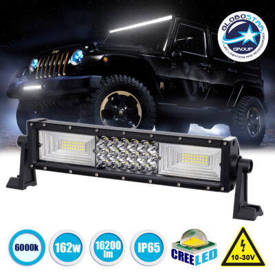 LEDTM® 85481 PRO Series Μπάρα Ίσια - Straight TRI-ROW 7D για Αυτοκίνητα & Φορτηγά LED CREE XBD 162W 16200lm 15° & 60° DC 10-30V Αδιάβροχη IP65 Ψυχρό Λευκό 6000K