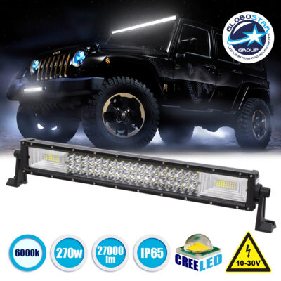 LEDTM® 85482 PRO Series Μπάρα Ίσια - Straight TRI-ROW 7D για Αυτοκίνητα & Φορτηγά LED CREE XBD 270W 27000lm 15° & 60° DC 10-30V Αδιάβροχη IP65 Ψυχρό Λευκό 6000K