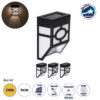 LEDTM® 85707 ΣΕΤ 4 Τεμαχίων Αυτόνομα Ηλιακά Φωτιστικά Τοίχου Μαύρα-Λευκά LED SMD 1W 100lm με Ενσωματωμένη Μπαταρία 600mAh - Φωτοβολταϊκό Πάνελ με Αισθητήρα Ημέρας-Νύχτας Αδιάβροχα IP65 Θερμό Λευκό 3000K