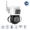 LEDTM® 86076 Επιτοίχια Κάμερα Πρίζας WiFi HD 1080P 350° Διπλή Κατέυθυνση Ομιλίας & Ανιχνευτή Κίνησης - Απομακρυσμένος Έλεγχος - Αδιάβροχη IP65 - Λευκό Μαύρο - Μ15 x Π14.5 x Y15cm - 2 Χρόνια Εγγύηση