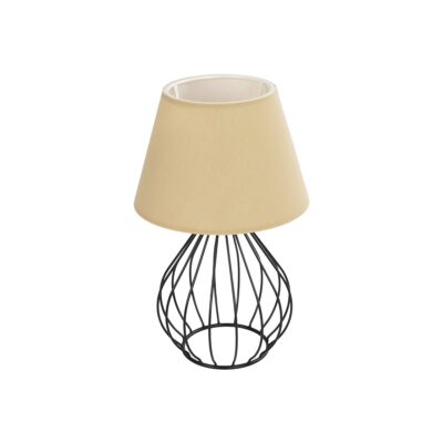 Alternative view of LEDTM® CLASS 204-0079 Μοντέρνο Επιτραπέζιο Φωτιστικό Πορτατίφ με Ντουί 1 x E27 AC 220-240V IP20 - Μαύρο & Μπεζ - Μ22 x Π22 x Υ36cm