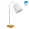 LEDTM® RIBBON 01574 Μοντέρνο Επιτραπέζιο Φωτιστικό Πορτατίφ με Ντουί 1 x E27 AC 220-240V IP20 - Λευκό & Μπεζ - Μ15 x Π30 x Υ49cm