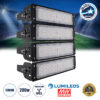 LEDTM® GOLIATH 90100-4 Προβολέας για Γήπεδα Tennis & Ποδοσφαίρου 5x5 LED 200W 30000lm 75°x135° SDCM<5 Fish Eye Lens AC 220-240V Αδιάβροχο IP65 IK08 Φυσικό Λευκό 5000K - Lumileds SMD Chip & Mean Well Driver - Μαύρο Ματ - Μ32 x Π12 x Υ36cm - 5 Χρόνια Εγγύηση