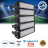 LEDTM® GOLIATH 90100-5 Προβολέας για Γήπεδα Tennis & Ποδοσφαίρου 5x5 LED 250W 37500lm 75°x135° SDCM<5 Fish Eye Lens AC 220-240V Αδιάβροχο IP65 IK08 Φυσικό Λευκό 5000K - Lumileds SMD Chip & Mean Well Driver - Μαύρο Ματ - Μ32 x Π12 x Υ45cm - 5 Χρόνια Εγγύηση
