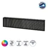 LEDTM® DISPLAY 90335 Κυλιόμενη Ψηφιακή Επιγραφή P10 Διπλής Όψης LED AC 220-240V Αδιάβροχο IP65 RGB - WiFi Control μέσω FK APP - Αισθητήρας Θερμοκρασίας & Υγρασίας - Μ166 x Π11 x Υ38cm - 2 Χρόνια Εγγύηση