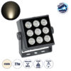 LEDTM® FLOODTINY 90369 Προβολέας Σποτ Wall Washer LED 27W 3105lm 3° DC 24V Αδιάβροχο IP65 Φυσικό Λευκό 4500K Dimmable - Bridgelux SMD Chip - Γκρι Ανθρακί - Μ13.8 x Π16.4 x Υ7cm - 3 Χρόνια Εγγύηση
