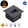 LEDTM® STEP-MINA 90627 Χωνευτό Αρχιτεκτονικό Φωτιστικό Διαδρόμου/Σκαλοπατιού LED 3W 330lm 30° DC 24V Αδιάβροχο IP65 Θερμό Λευκό 2700K Dimmable - Γκρι Ανθρακί - Μ8.3 x Π8.3 x Υ5cm / Μ6.6 x Π6.6cm - 3 Χρόνια Εγγύηση