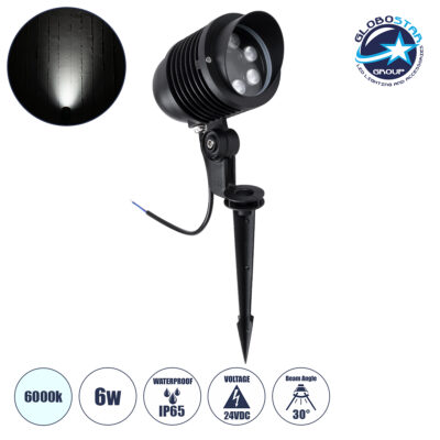 LEDTM® TREELIGHT-LINA 90653 Σποτ Φωτισμού Ειδικό για Φυτά - Δέντρα με Βάση Κήπου / Καρφωτό LED 6W 720lm 30° DC 24V Αδιάβροχο IP65 Μ10.5 x Π18 x Υ40cm Ψυχρό Λευκό 6000K - Γκρι Ανθρακί - 3 Years Warranty