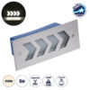 LEDTM® WALLLIGHT-ARINA 90671 Χωνευτό Φωτιστικό Τοίχου LED 6W 690lm 120° DC 24V Αδιάβροχο IP67 Μ17 x Π7 x Υ5.5cm Φυσικό Λευκό 4500K - Ανοξείδωτο Ατσάλι - 3 Years Warranty
