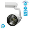 LEDTM S-40044 Διφασικό Bridgelux COB LED Φωτιστικό Σποτ Ράγας 30W 230V 3600lm 24° Ψυχρό Λευκό 6000k