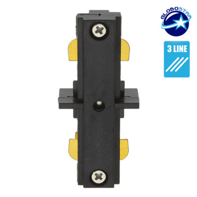 LEDTM S-40046 Διφασικός Connector 3 Καλωδίων Συνδεσμολογίας Γιώτα (Ι) για Μαύρη Ράγα Οροφής