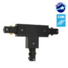 LEDTM S-40050 Διφασικός Connector 3 Καλωδίων Συνδεσμολογίας Ταφ (Τ) για Μαύρη Ράγα Οροφής