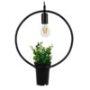 LEDTM® FLOWERPOT 10001212 Μοντέρνο Κρεμαστό Φωτιστικό Οροφής με Ντουί 1 x E27 AC 220-240V IP20 - Μαύρο & Πράσινο - Μ30 x Π30 x Υ30cm