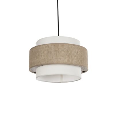 Alternative view of LEDTM® SOHO 204-0172 Μοντέρνο Κρεμαστό Φωτιστικό Οροφής με Ντουί 1 x E27 AC 220-240V IP20 - Καφέ & Μπεζ - Μ30 x Π30 x Υ20cm