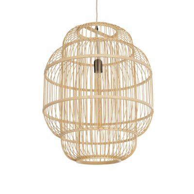 LEDTM® HIBISCUS 01763 Boho Κρεμαστό Φωτιστικό Οροφής με Ντουί 1 x E27 AC 220-240V IP20 - Μπεζ - Μ48 x Π48 x Y60cm