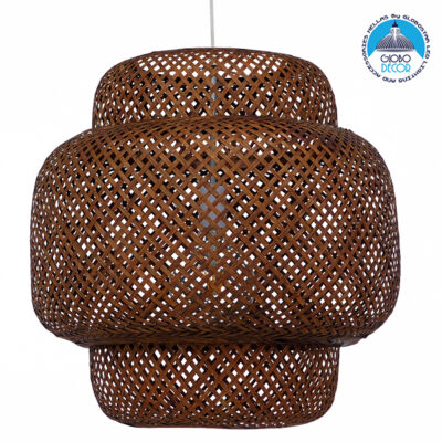 LEDTM® MALDIVES 01658 Boho Κρεμαστό Φωτιστικό Οροφής με Ντουί 1 x E27 AC 220-240V IP20 - Καφέ - Μ56 x Π56 x Υ54cm