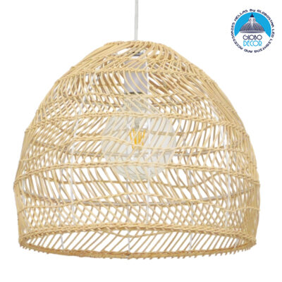LEDTM® MALIBU 00973 Boho Κρεμαστό Φωτιστικό Οροφής με Ντουί 1 x E27 AC 220-240V IP20 - Μπεζ - Μ40 x Π40 x Υ35cm