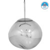 LEDTM® DIXAR 01464 Μοντέρνο Κρεμαστό Φωτιστικό Οροφής με Ντουί 1 x E27 AC 220-240V IP20 -Ασημί - Μ36 x Π36 x Υ45cm