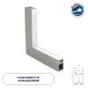 LEDTM® ALP-CORNER-IN90 LUMILINE 61771 Επιφανειακό / Κρεμαστό Προφίλ Αλουμινίου Γωνία με Λευκό Γαλακτερό Πατητό Κάλυμμα για Ταινίες LED IP20 - Γκρι Ανθρακί Ματ - Μ30 x Π3.5 x Υ7cm