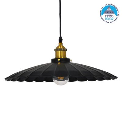 LEDTM® MARGI 00982 Vintage Κρεμαστό Φωτιστικό Οροφής με Ντουί 1 x E27 AC 220-240V IP20 - Μαύρο & Χρυσό - Μ40 x Π40 x Y15cm