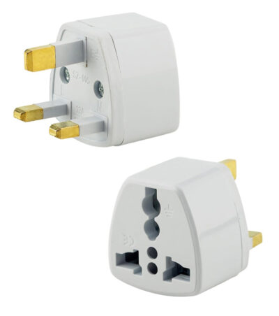 LEDTM αντάπτορας ρεύματος PT-1545, UK/Universal, ατσάλι, λευκός