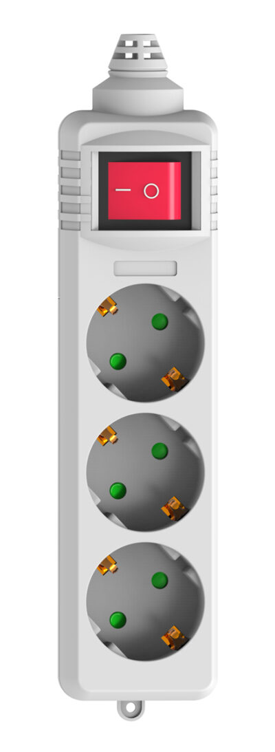 LEDTM πολύπριζο PT-885, 3x schuko, 16A, χωρίς καλώδιο, λευκό