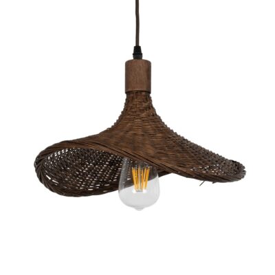 LEDTM® CUBA 01716 Boho Κρεμαστό Φωτιστικό Οροφής με Ντουί 1 x E27 AC 220-240V IP20 - Καφέ - Μ33 x Π30 x Υ22cm