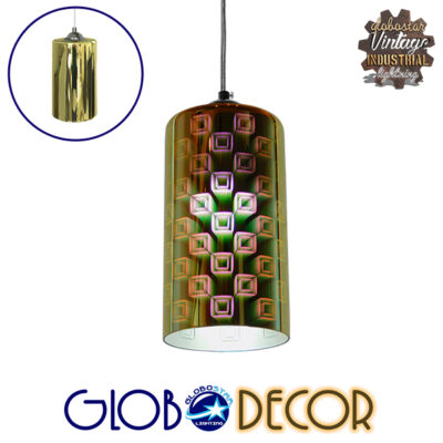 LEDTM® URANUS 01352 Μοντέρνο Κρεμαστό Φωτιστικό Οροφής με Ντουί 1 x E27 AC 220-240V IP20 - Πολύχρωμο - Μ12 x Π12 x Υ22cm