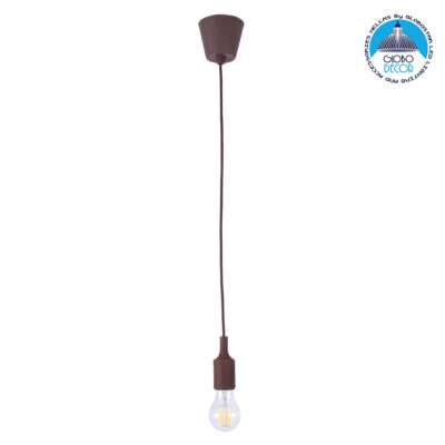 LEDTM® CABLITO 61561 Μοντέρνο Κρεμαστό Φωτιστικό Οροφής με Ντουί 1 x E27 AC 220-240V IP20 - Καφέ - Μ4 x Π4 x Υ110cm