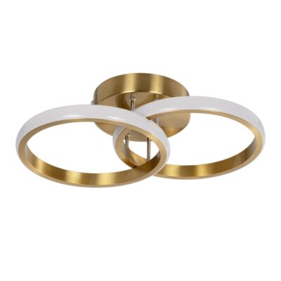 Alternative view of LEDTM® CORA 61060 Μοντέρνο Φωτιστικό Οροφής LED 18W 2160lm 300° AC 220-240V IP20 Ρυθμιζόμενο Λευκό CCT με On/Off 2700K/4500K/6000K - Lumileds SMD Chip - Χρυσό Βούρτσας - Μ36 x Π20.5 x Υ7cm - 3 Χρόνια Εγγύηση