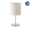 LEDTM® GLOSSY 204-0077 Μοντέρνο Επιτραπέζιο Φωτιστικό Πορτατίφ με Ντουί 1 x E27 AC 220-240V IP20 - Ασημί & Μπεζ - Μ15 x Π15 x Υ39cm