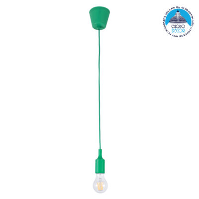 LEDTM® CABLITO 61556 Μοντέρνο Κρεμαστό Φωτιστικό Οροφής με Ντουί 1 x E27 AC 220-240V IP20 - Πράσινο - Μ4 x Π4 x Υ110cm