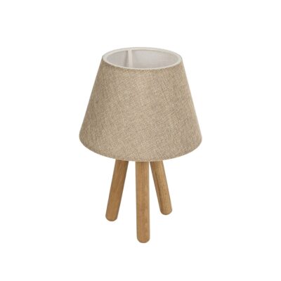 Alternative view of LEDTM® CAP 204-0067 Μοντέρνο Επιτραπέζιο Φωτιστικό Πορτατίφ με Ντουί 1 x E27 AC 220-240V IP20 - Καφέ & Μπεζ - Μ22 x Π22 x Υ33cm